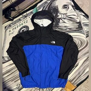 #The North Face Men's Black and Blue Jacket 
#size large 🔥🔥🔥🔥